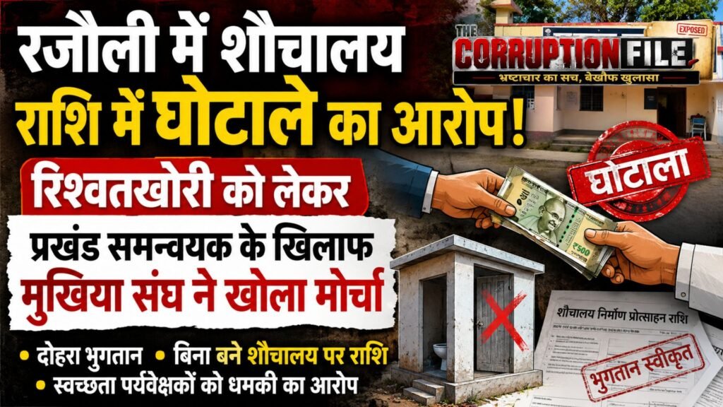 नवादा के रजौली में शौचालय निर्माण प्रोत्साहन राशि में कथित अनियमितता को लेकर मुखिया संघ की शिकायत