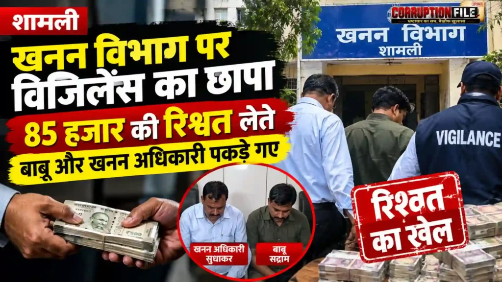 Vigilance Raid Shamli mining-officer bribe