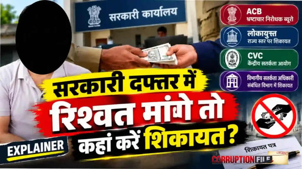 Bribery Complaint : सरकारी दफ्तर में रिश्वत मांगे तो कहां करें शिकायत? जानिए ACB, लोकायुक्त और CBI तक शिकायत करने का पूरा तरीका