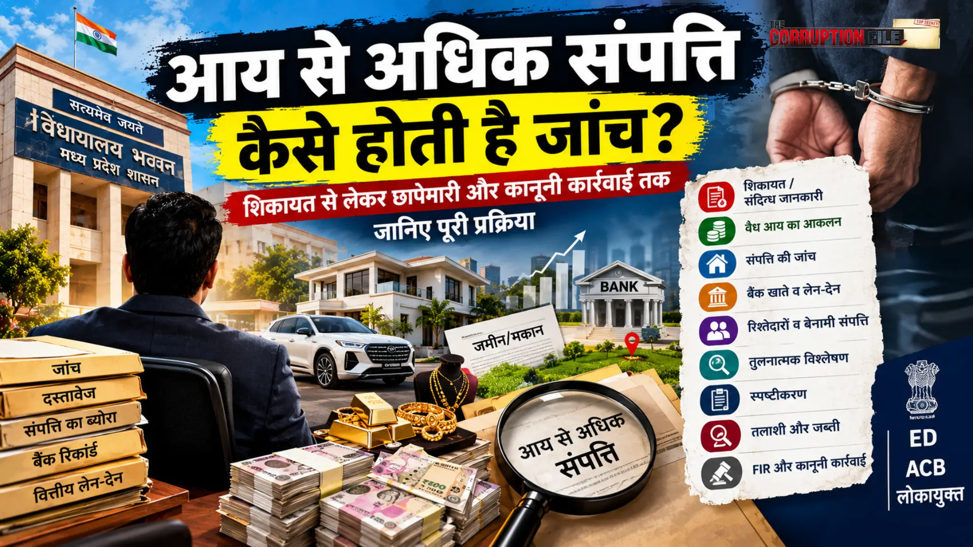 Disproportionate Assets : सरकारी अफसर की आय से अधिक संपत्ति कैसे पकड़ी जाती है? बैंक खाते से बेनामी निवेश तक, जांच एजेंसियों की पूरी प्रक्रिया समझिए